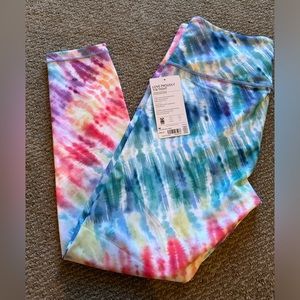 Athleta pride tie dye live proudly 7/8 leggings NWT size M